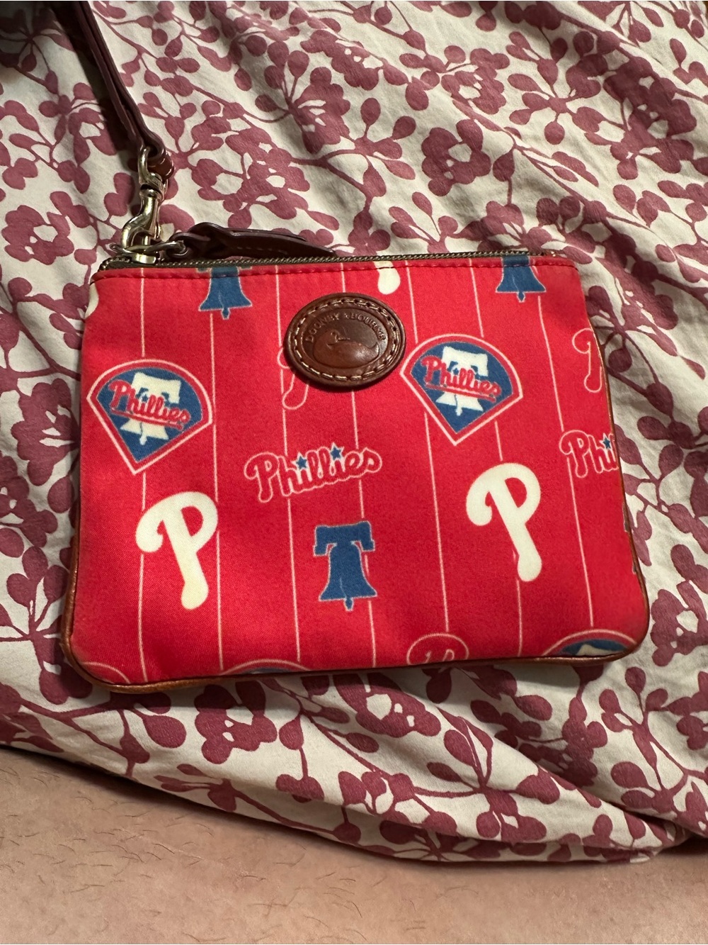Dooney & Bourke Red Phillies Logo Wristlet